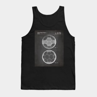 Soccer Ball Patent - Football Fan Bedroom Office Art - Black Chalkboard Tank Top